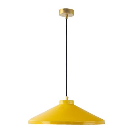 COLGANTE SERIE JULIANA CERÁMICA MOSTAZA/ORO 1 LUZ XTRELAMP