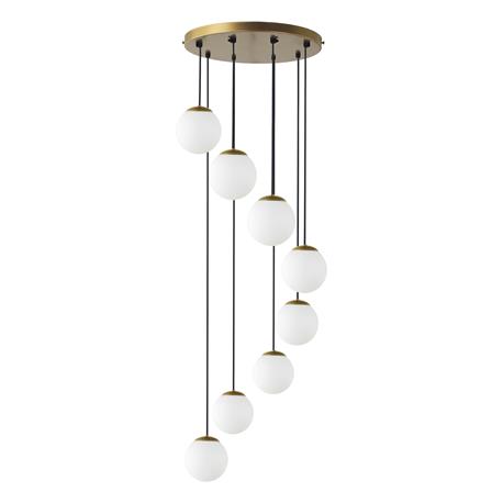 PLAFON ANABEL 8 LUCES SUSPENDIDA ORO