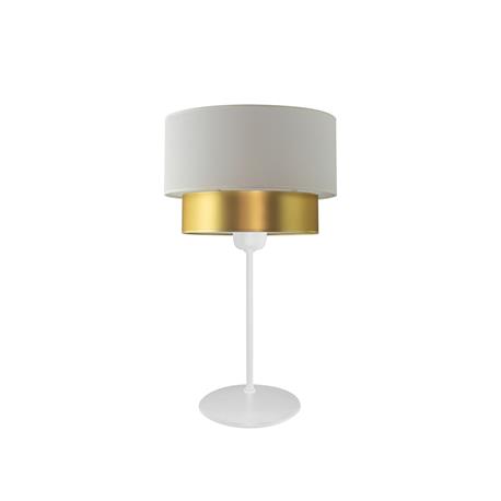 LAMPARA DE MESA YASMINA ORO/ BLANCO E27