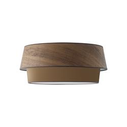 Plafón de Techo BRIANA Madera Oscura Marrón 45 Cm 2 Luces