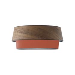 Plafón de Techo BRIANA Madera Oscura Terracota 45 Cm 2 Luces